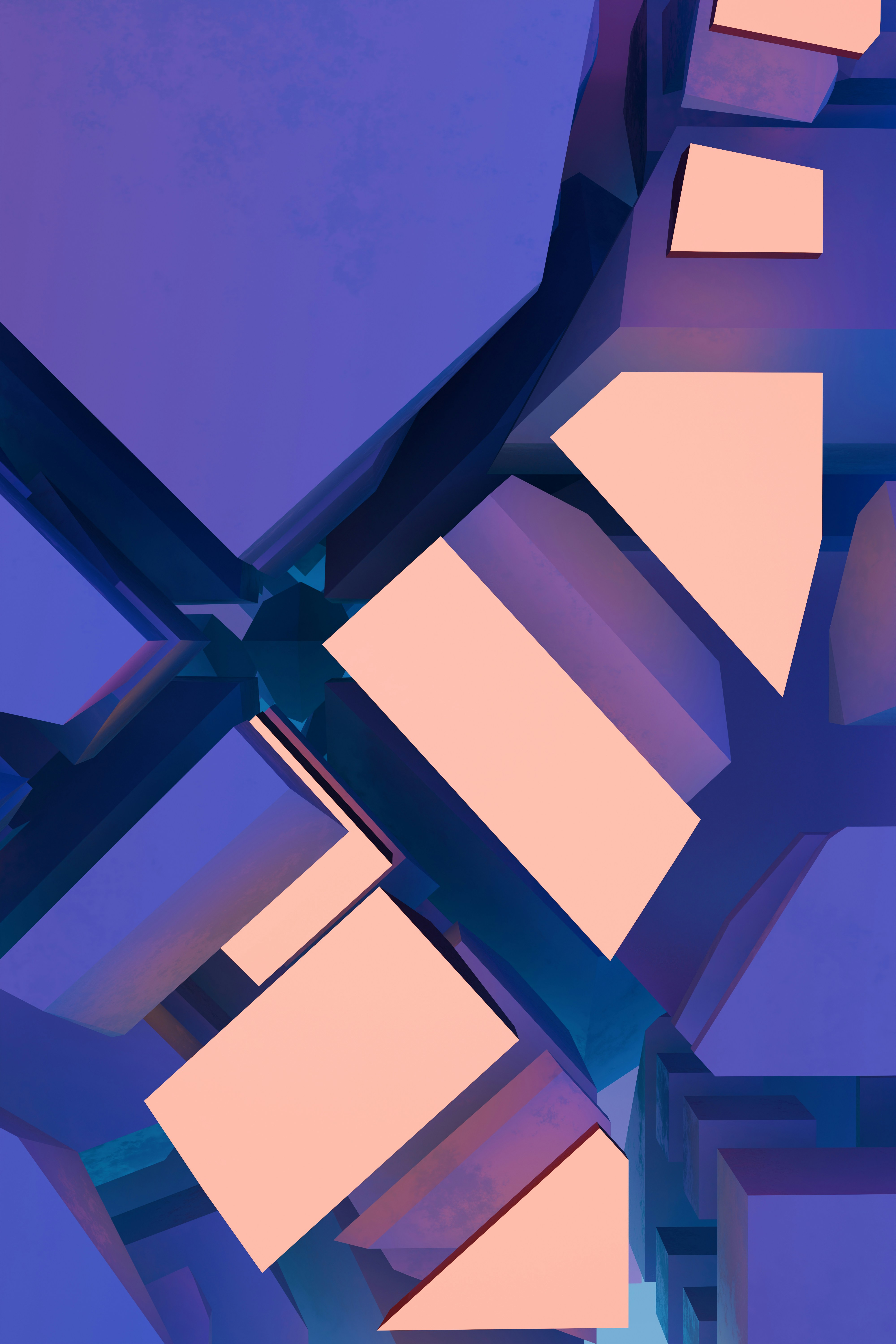 Abstract blue and purple artwork by Steve Johnson